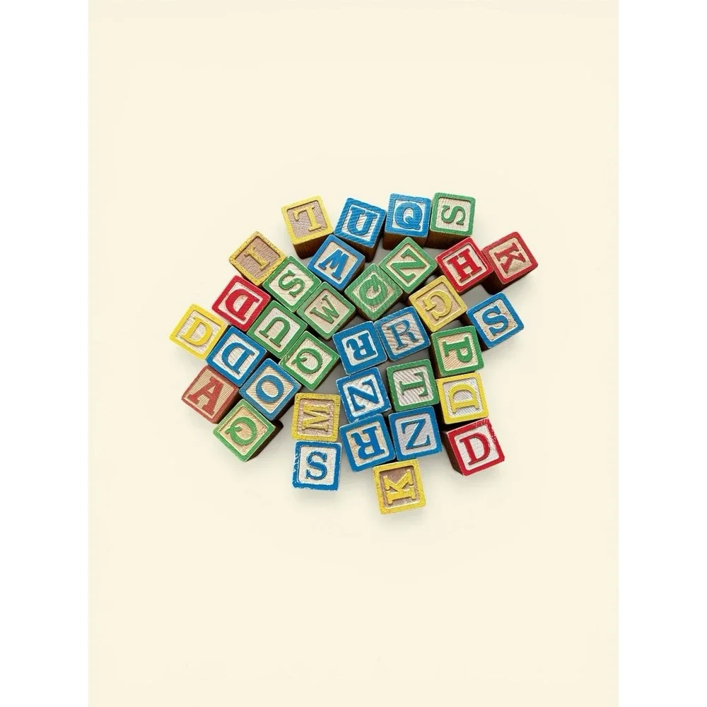 Wooden Alphabet block lot of 32